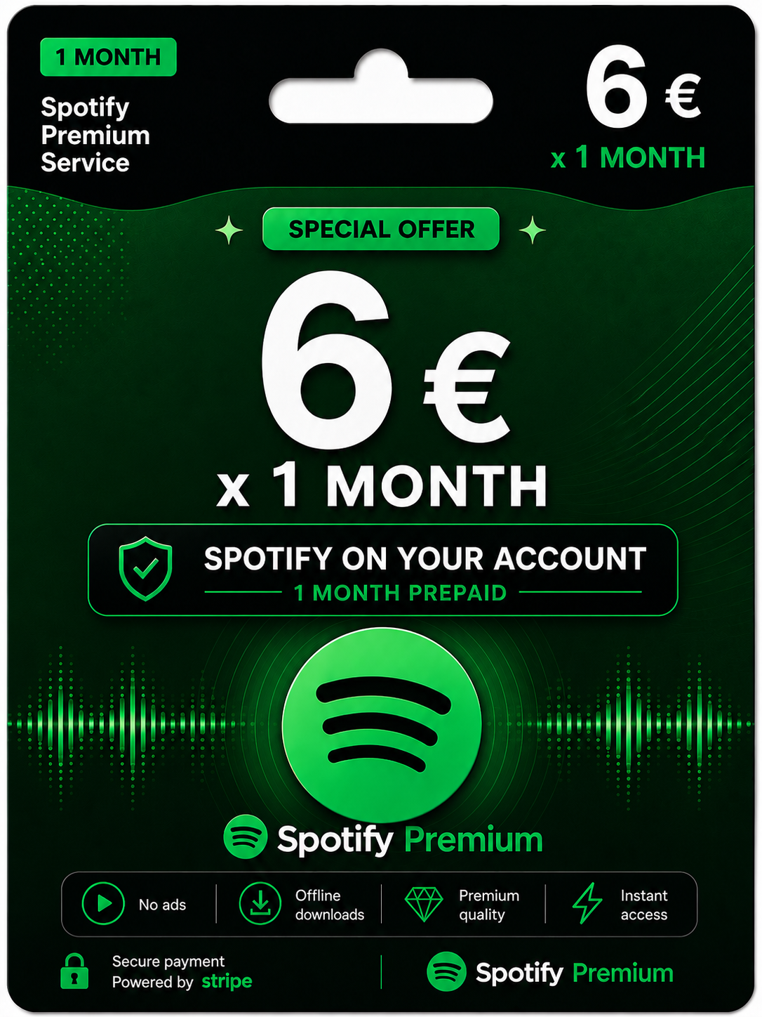 Spotify Premium 1 mes